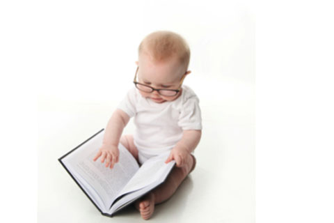 Baby reading Book